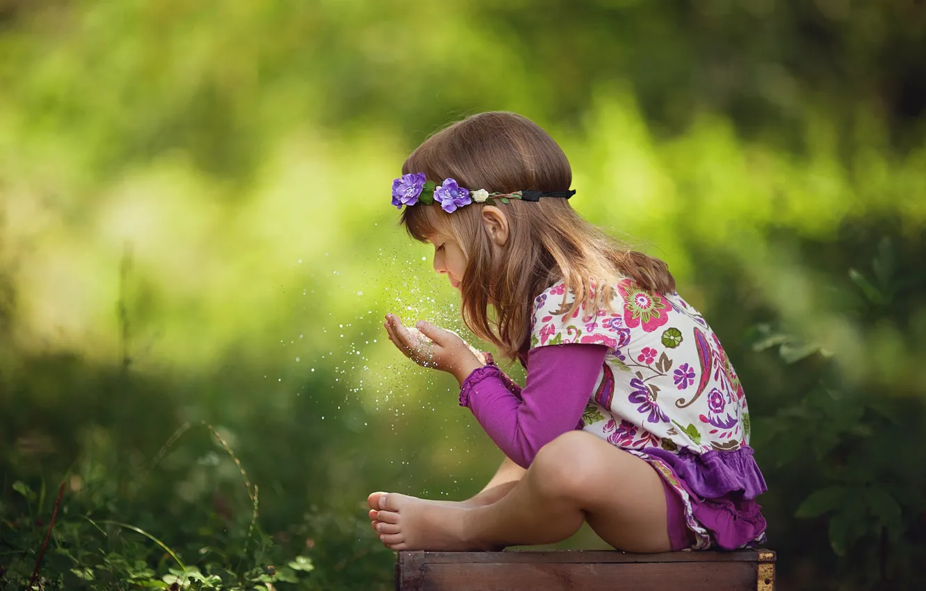 Фото обои настроение, волшебство, девочка