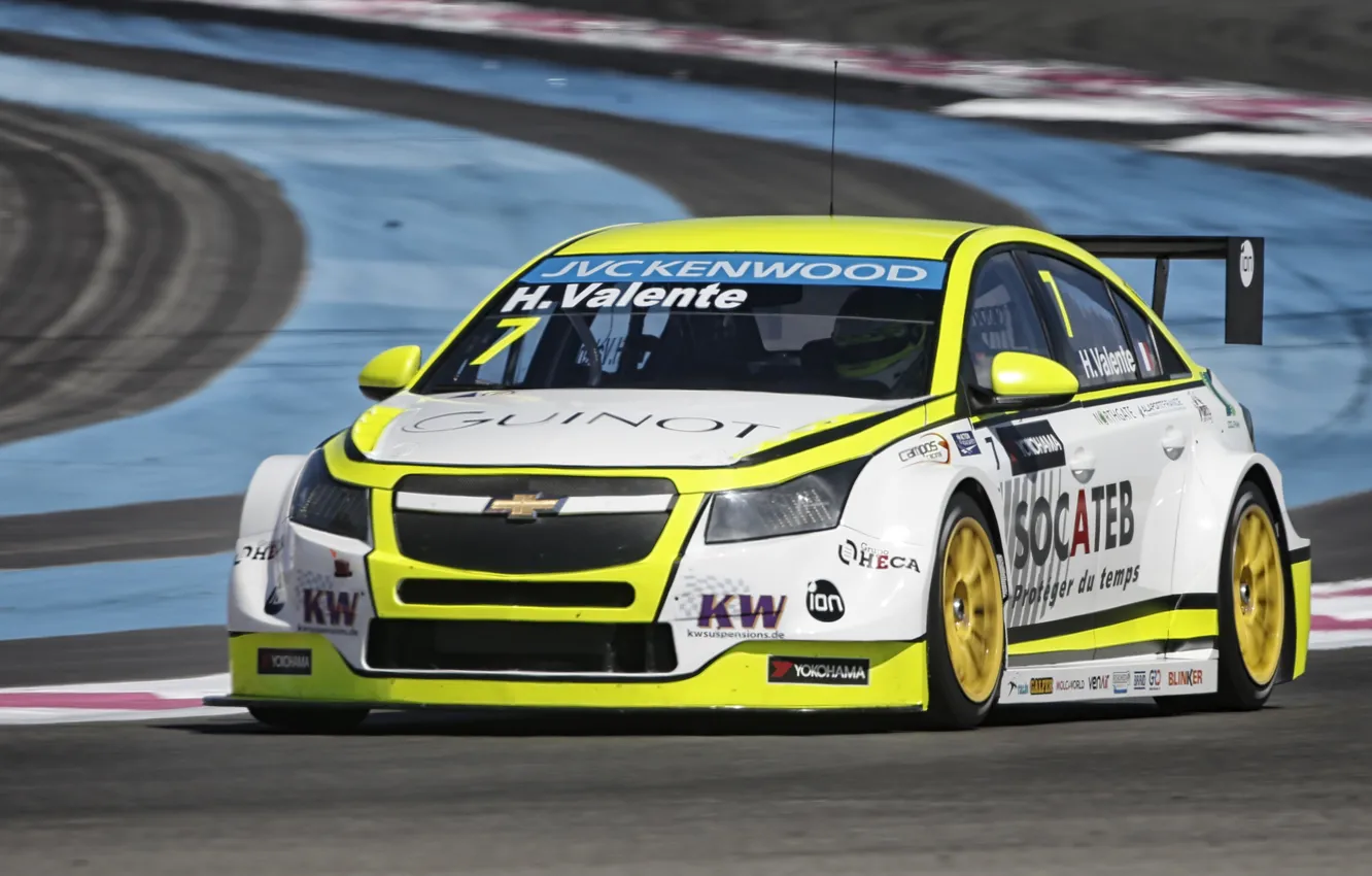 Фото обои Chevrolet, гонки, болид, автомобиль, Cruze, WTCC, туринг, чемпионат мира в классе кузовных гонок