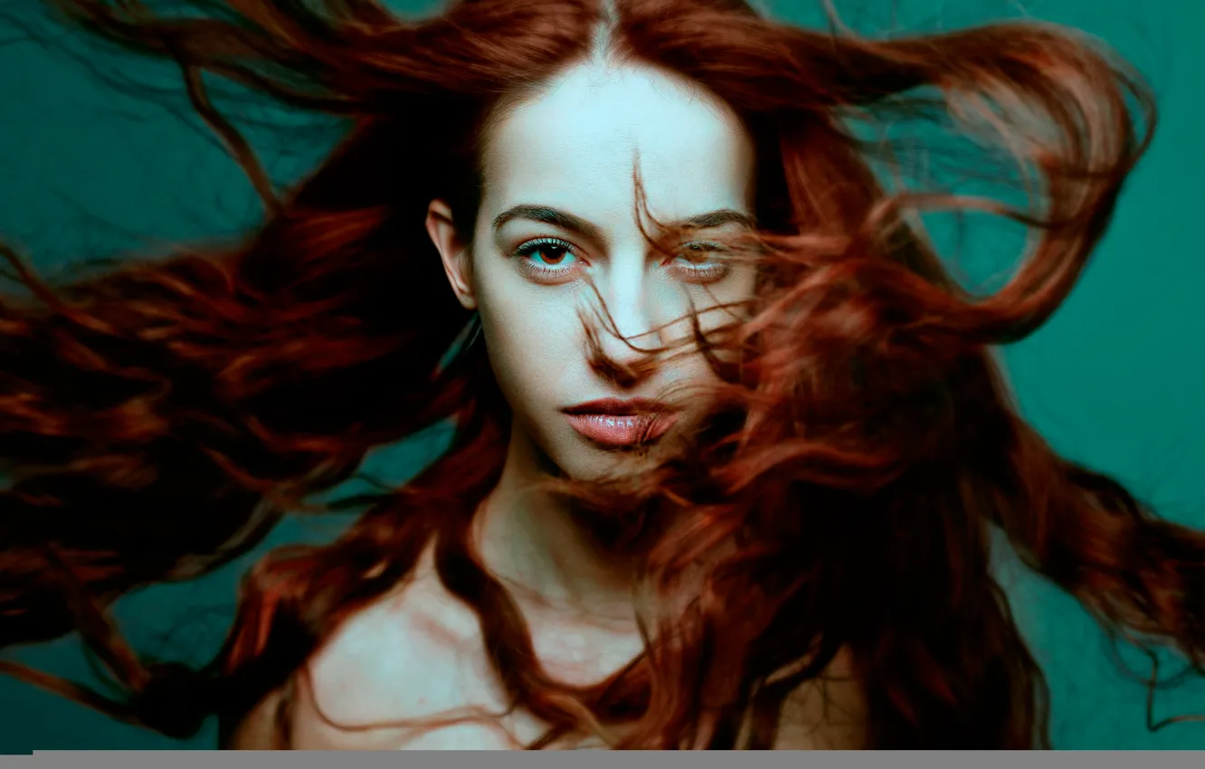Фото обои волосы, рыжеволосая, взмах, боке, кареглазая, Ynot Photographe, A New Wind, Mirella