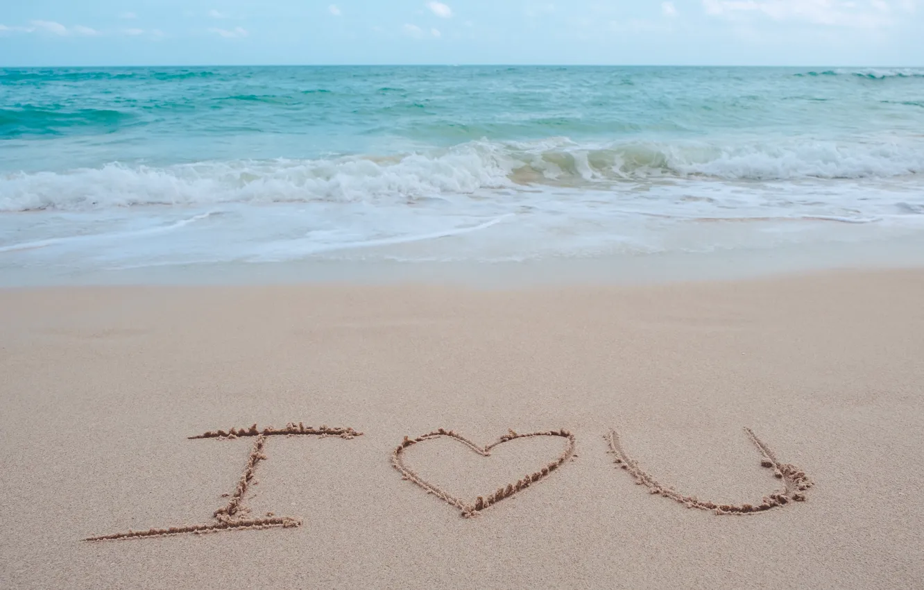 Фото обои песок, море, волны, пляж, лето, любовь, summer, love