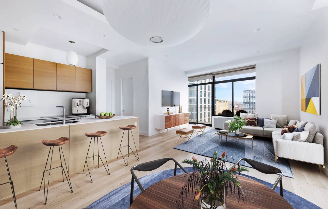 Фото обои design, Brooklyn, Downtown, interior, Condo