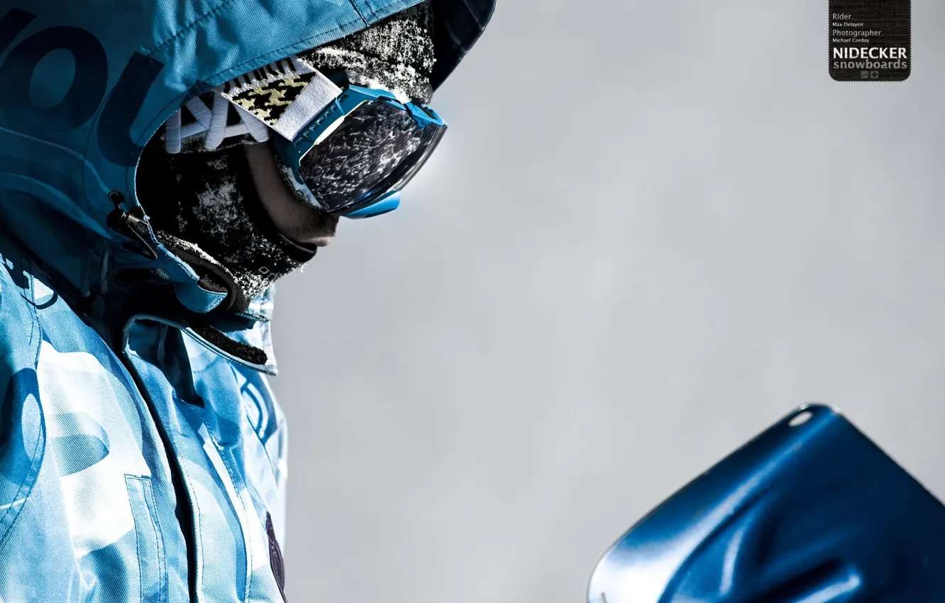 Фото обои сноуборд, маска, snowboard, goggles, nidecker