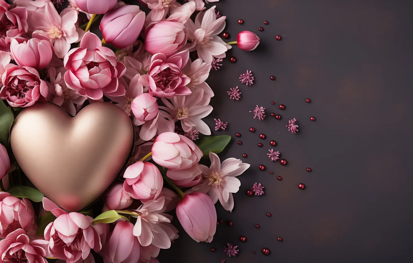 Фото обои любовь, цветы, романтика, сердце, love, happy, День святого Валентина, heart