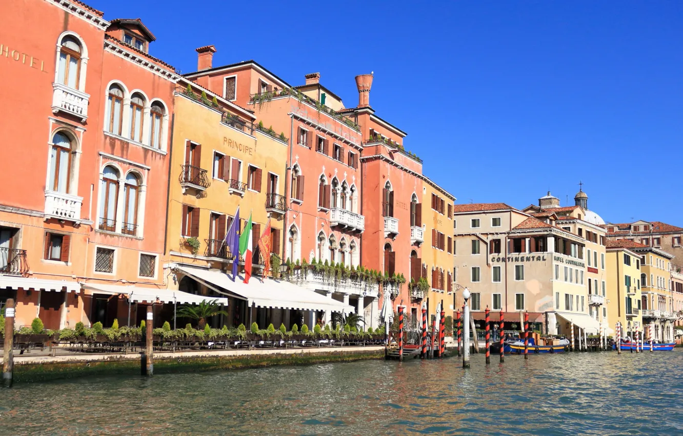 Фото обои дома, Италия, Венеция, канал