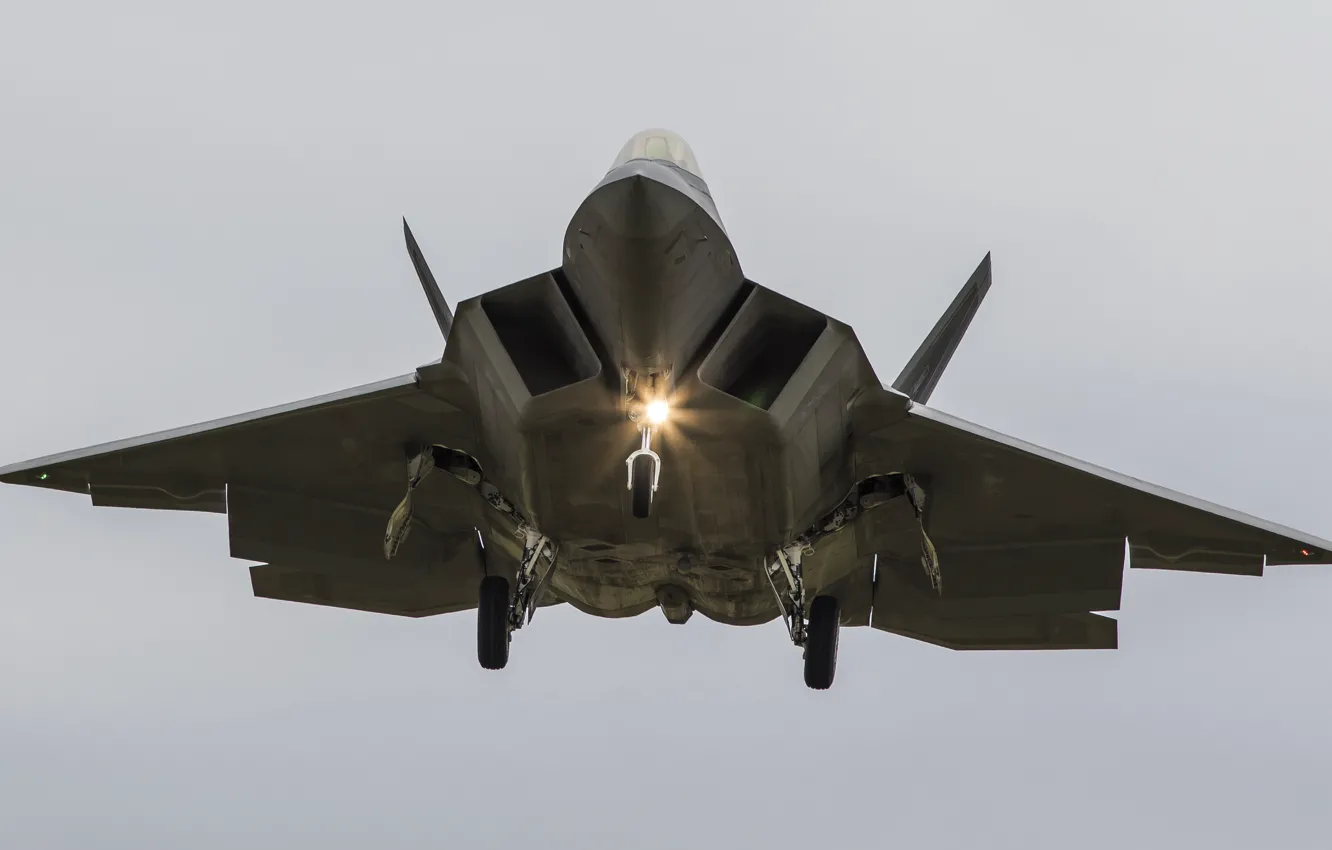 Фото обои истребитель, Raptor, Lockheed, малозаметный, многоцелевой, F-22A