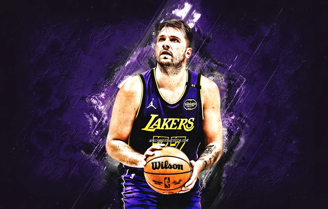 Фото обои NBA, Lakers, Basketball, Slovenia, Los Angeles Lakers, Luka, LA Lakers, Luka Doncic