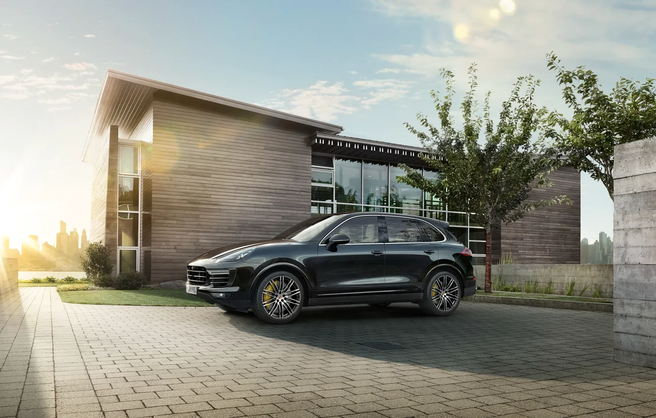 Фото обои Porsche, порше, Cayenne, кайен, 958, Turbo S, 2015