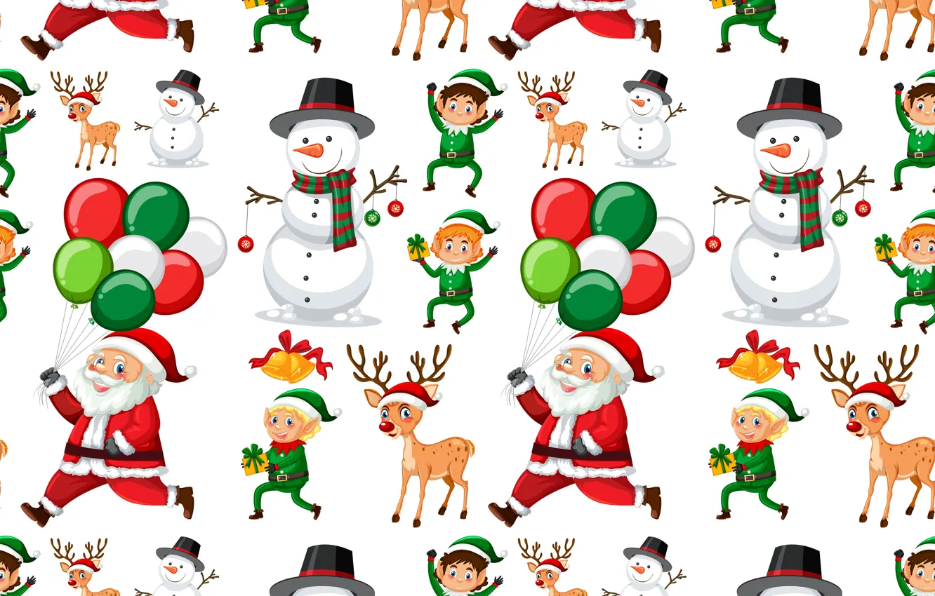 Фото обои украшения, фон, узор, Новый Год, Рождество, снеговик, Christmas, background