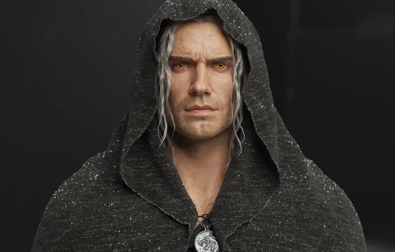 Фото обои взгляд, поза, сериал, Ведьмак, The Witcher, Геральт из Ривии, Белый Волк, Henry Cavill