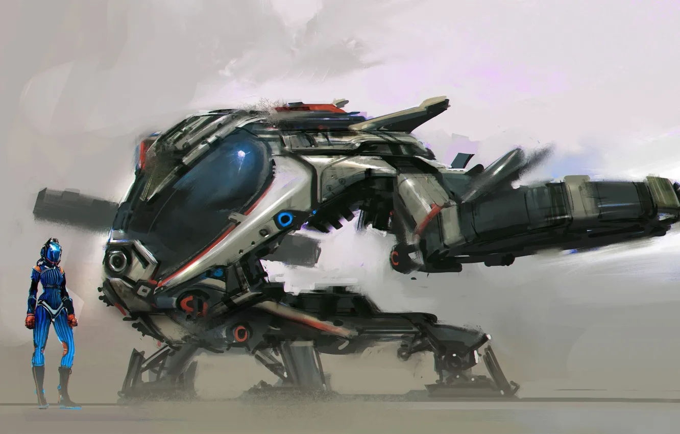 Фото обои fantasy, science fiction, sci-fi, digital art, artwork, concept art, fantasy art, Spaceship