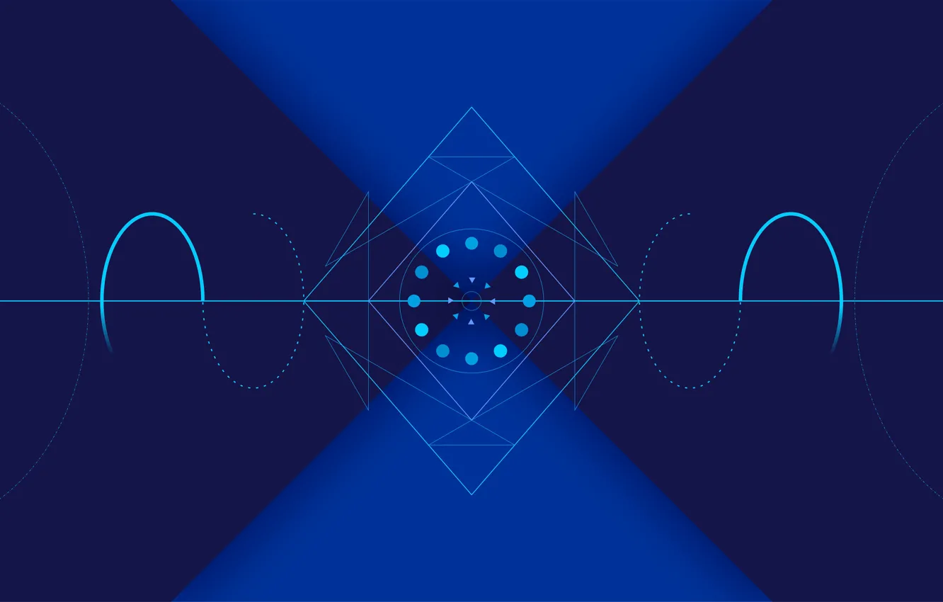 Фото обои vector, wallpaper, blue, background