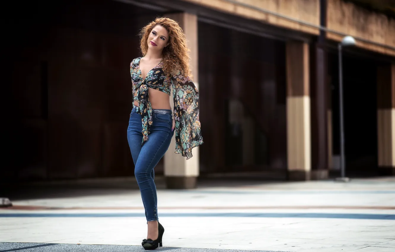 Фото обои девушка, улица, Alba