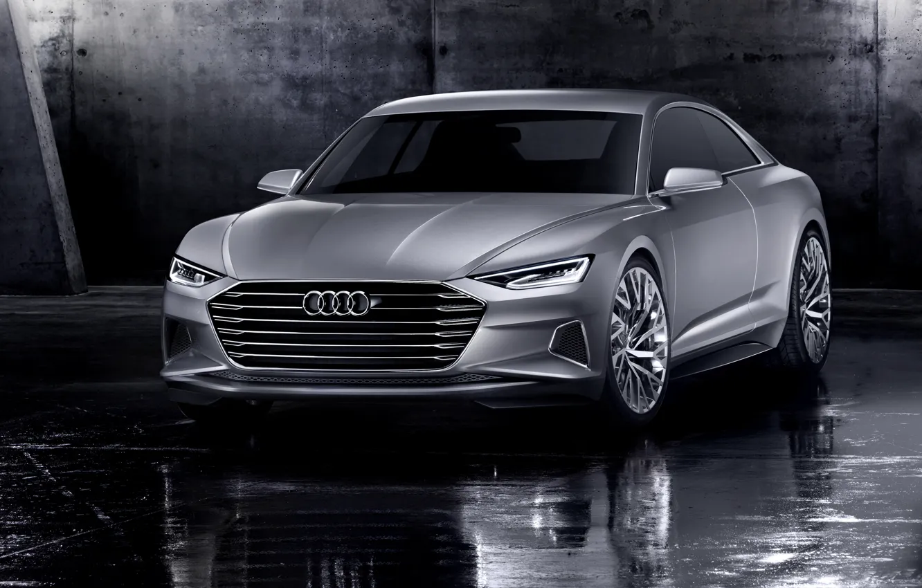 Фото обои Concept, свет, Audi, купе, Coupe, помещение, 2014, Prologue