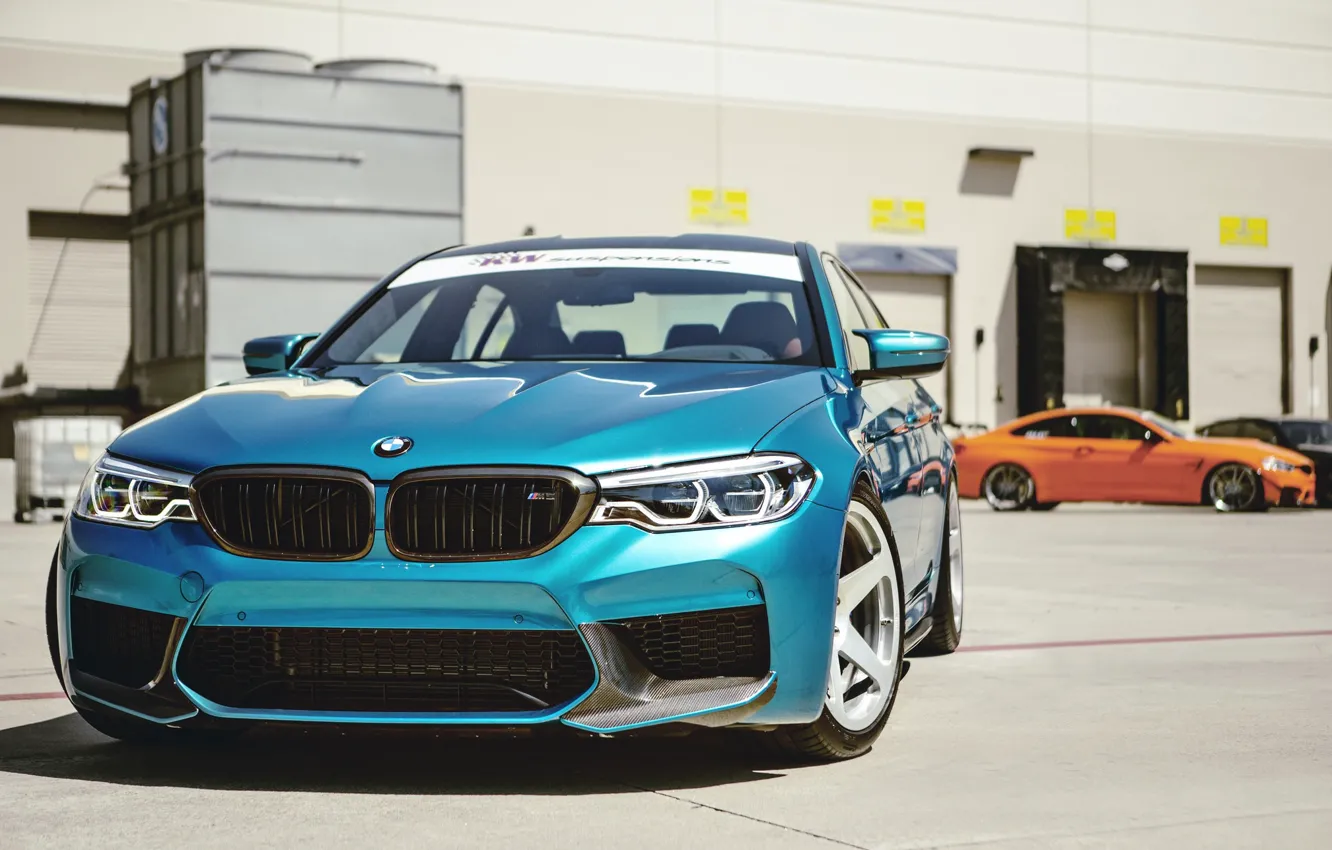 Фото обои BMW, Blue, Sight, LED, F90
