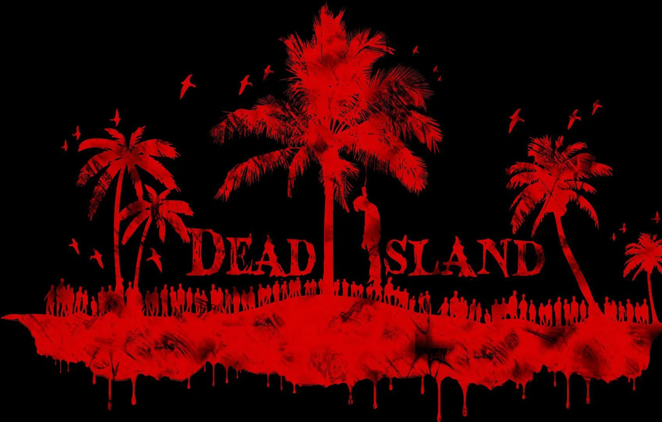 Фото обои red, zombie, blood, game, island, Dead Island, apocalypse, dead aive