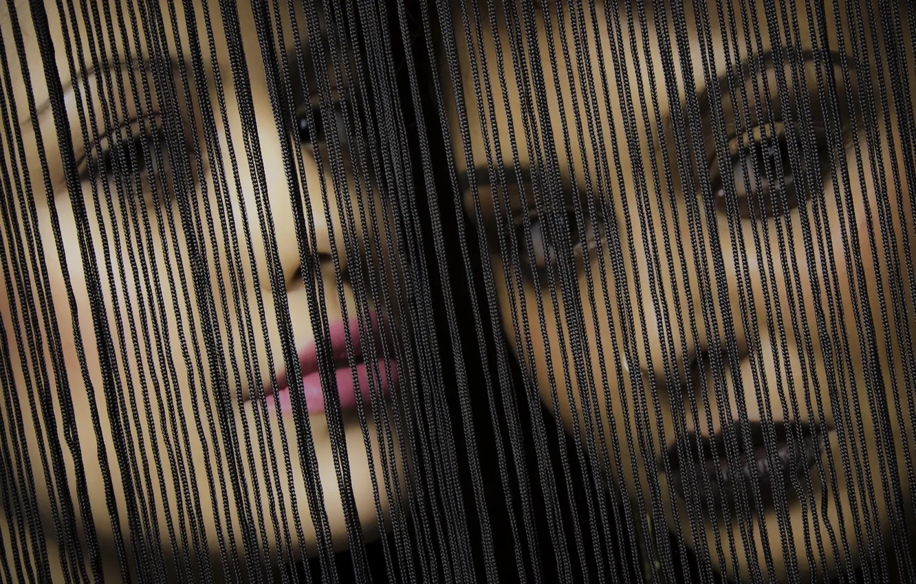 Фото обои девушка, макро, веревка