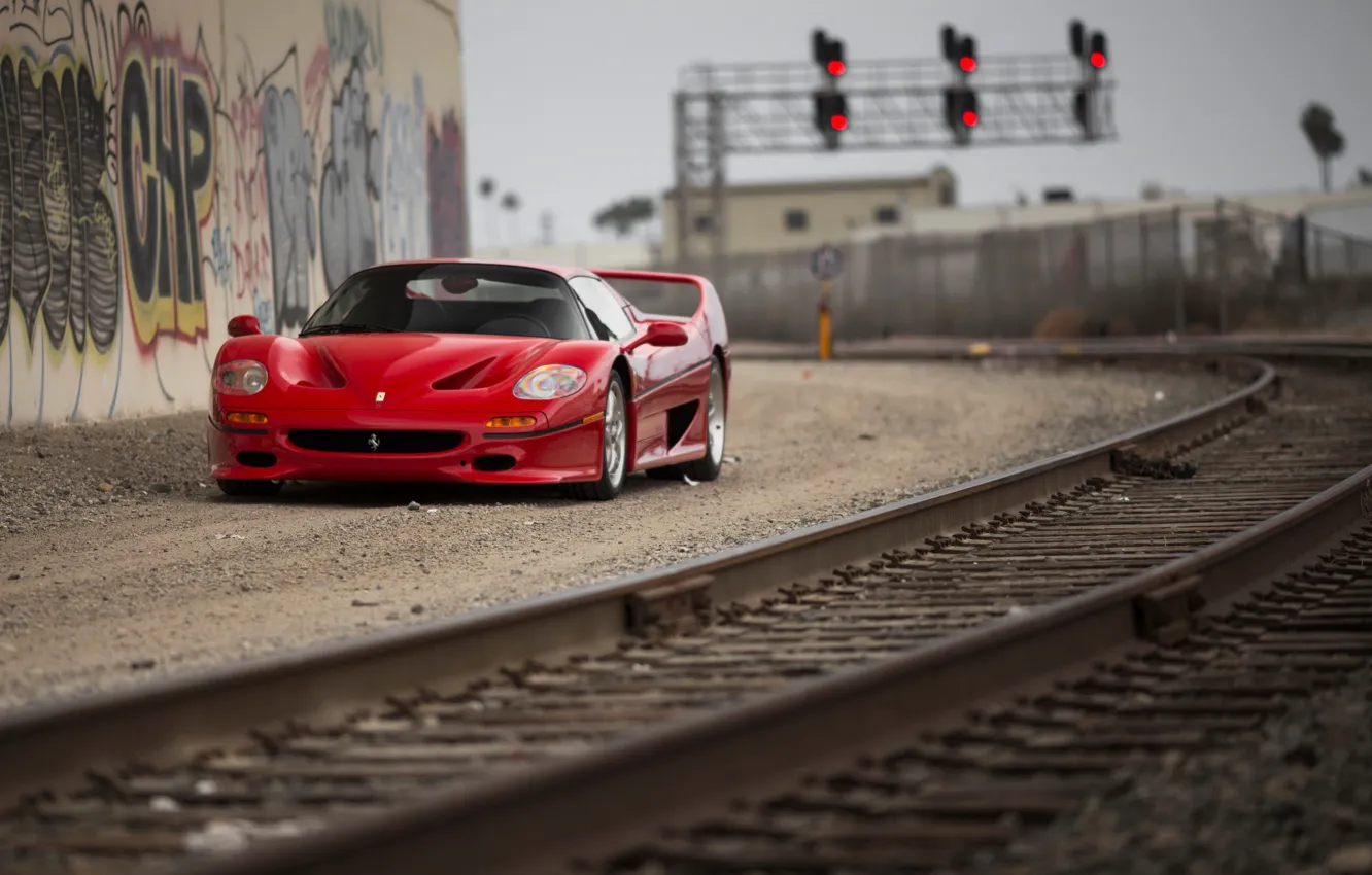 Фото обои Ferrari, Railway, F50