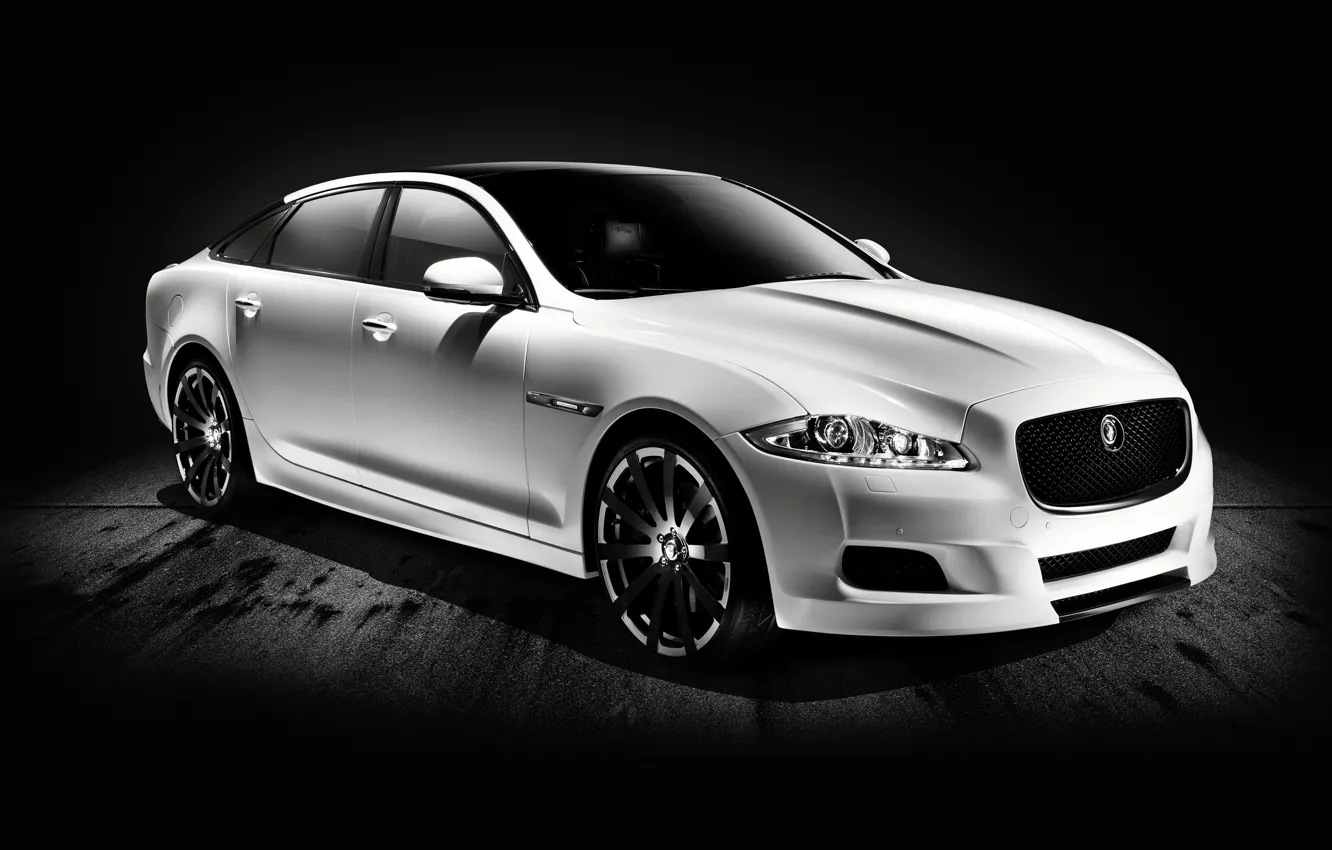 Фото обои Jaguar, Белый, Car, Автомобиль, Передок