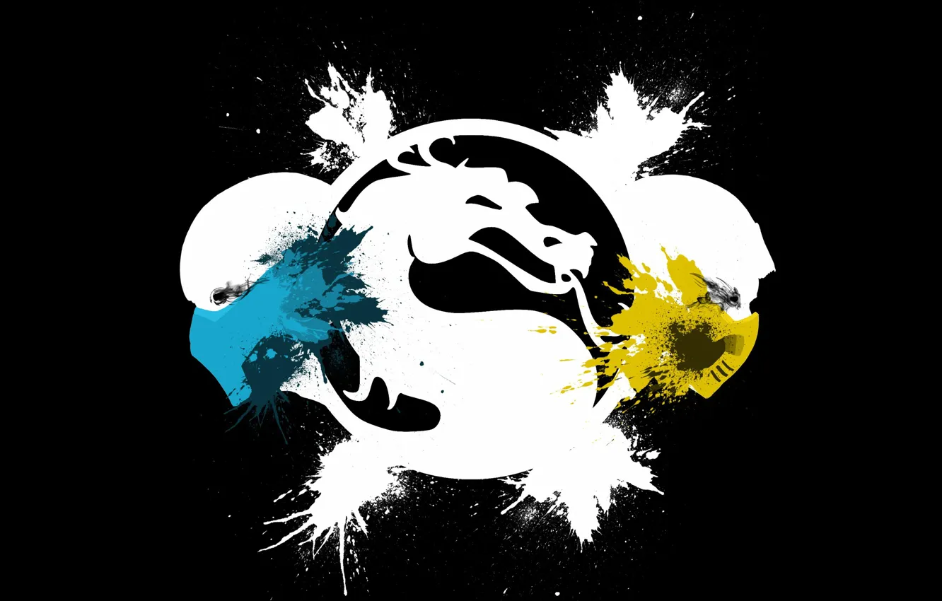 Фото обои Dragon, Logo, Scorpion, Sub-Zero, Mortal Kombat X