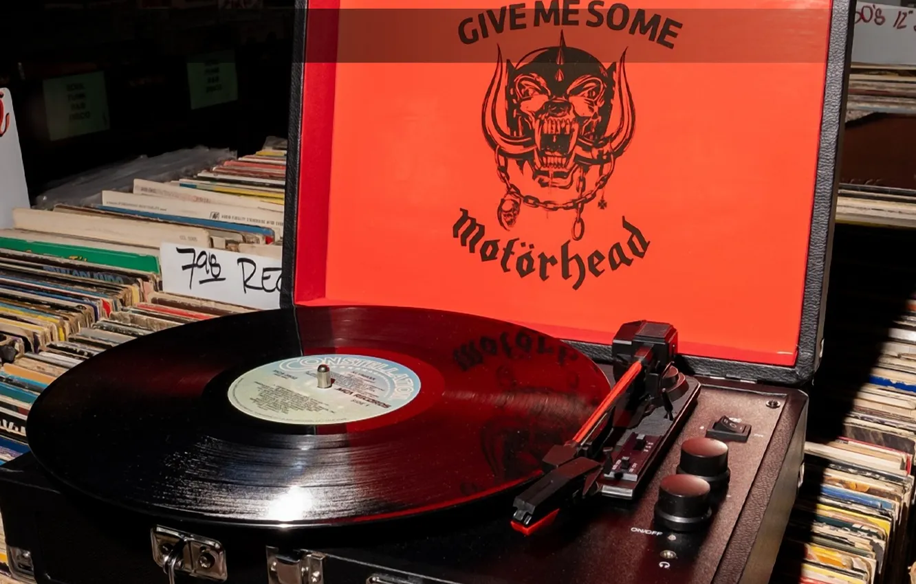 Фото обои vinyl, motorhead, vinyl disc