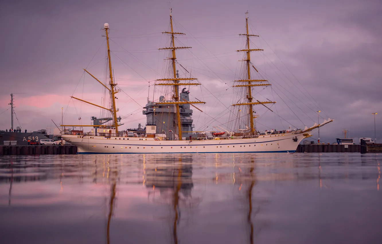 Фото обои парусник, Германия, Gorch Fock