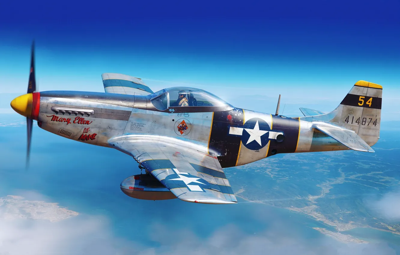 Фото обои истребитель, США, US Airforce, Piotr Forkasiewicz, RF-51D, North American F-6D-15 Mustang