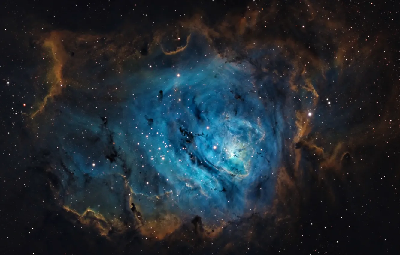 Фото обои космос, пространство, звёзды, Лагуна, Туманность, созвездие, мироздание, (M8)