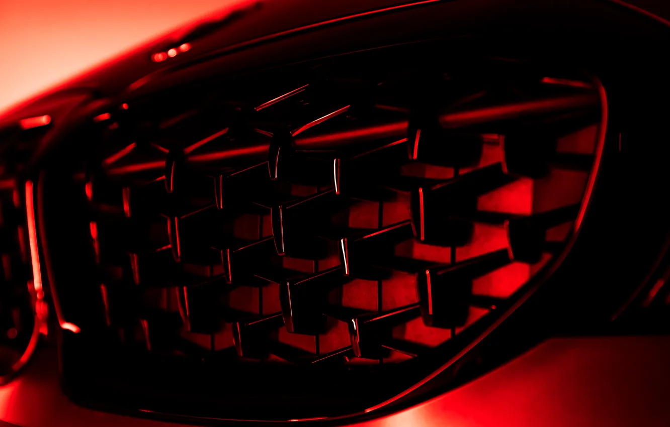 Фото обои красный, фон, BMW, решётка, 3-series, универсал, 3er, 2020