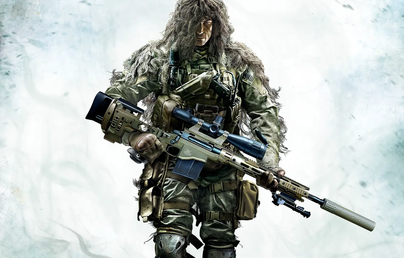 Фото обои оружие, снайпер, камуфляж, PS3, Sniper: Ghost Warrior 2, CryEngine 3, Wii U, Xbox360