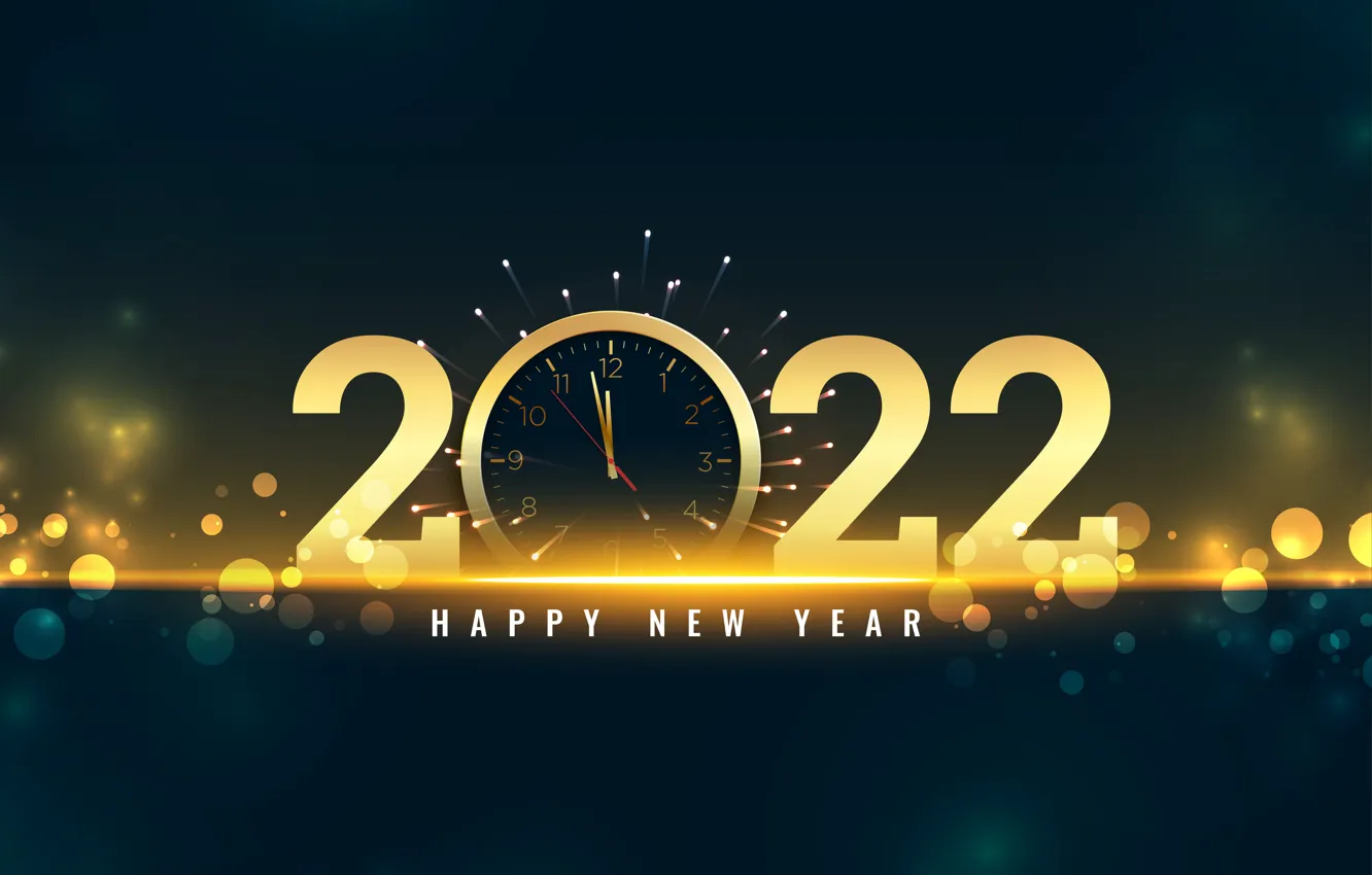 Фото обои золото, цифры, Новый год, golden, черный фон, new year, happy, luxury