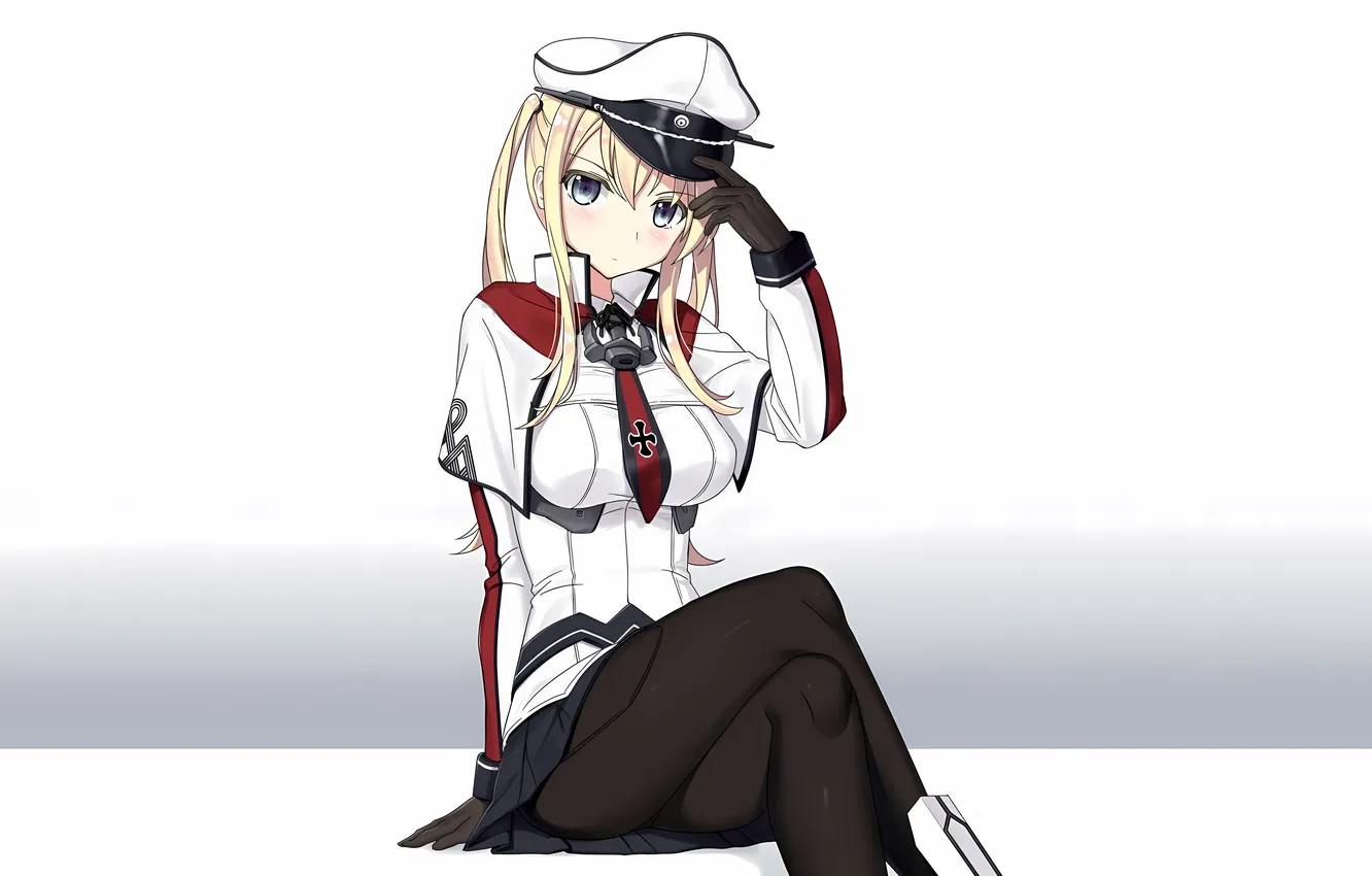 Фото обои girl, long hair, legs, anime, beautiful, pretty, cap, attractive
