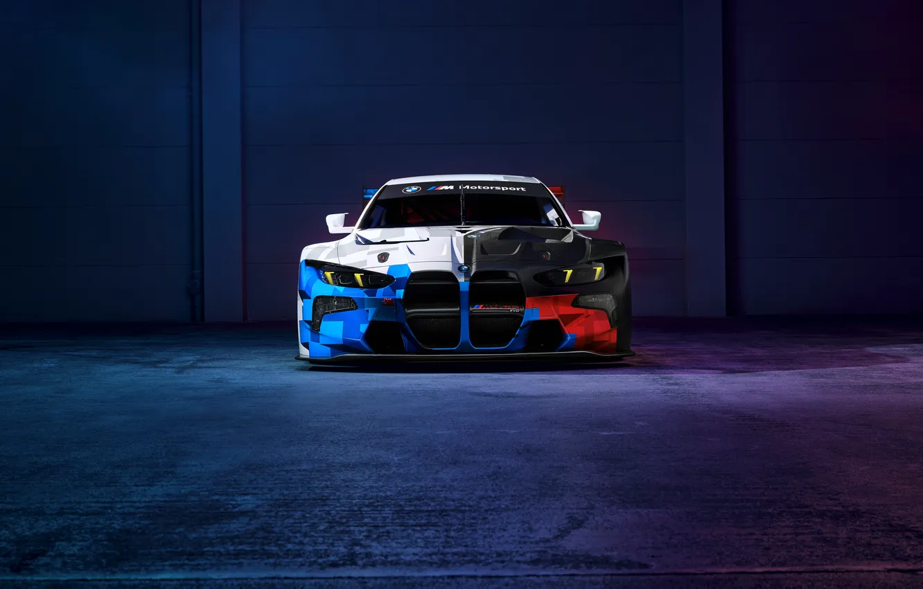 Фото обои car, BMW, race car, dark background, BMW M4 GT3