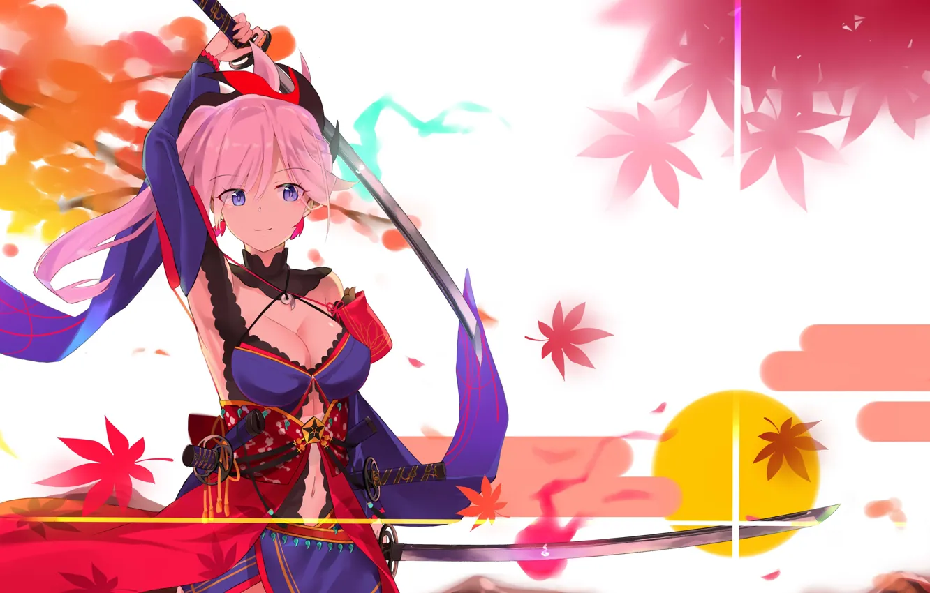 Фото обои kawaii, sword, anime, katana, ken, leaf, manga, konoha