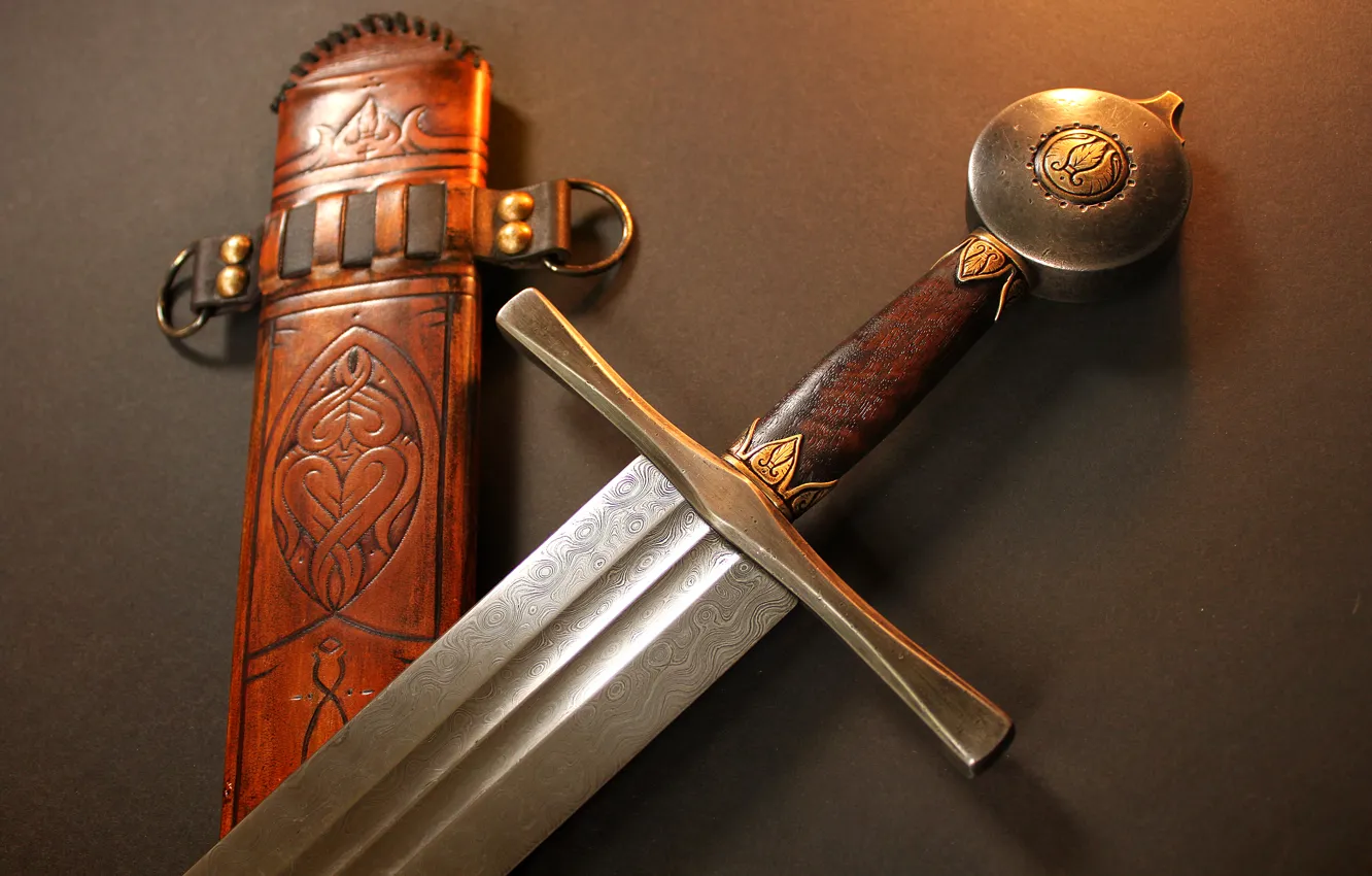 Фото обои оружие, сталь, меч, рукоятка