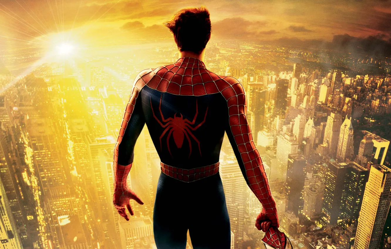 Фото обои Человек-паук, Spider-Man, Peter Parker, Тоби Магуайр, Tobey Maguire