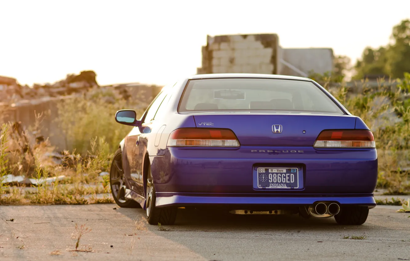 Фото обои honda, синяя, хонда, blue, prelude