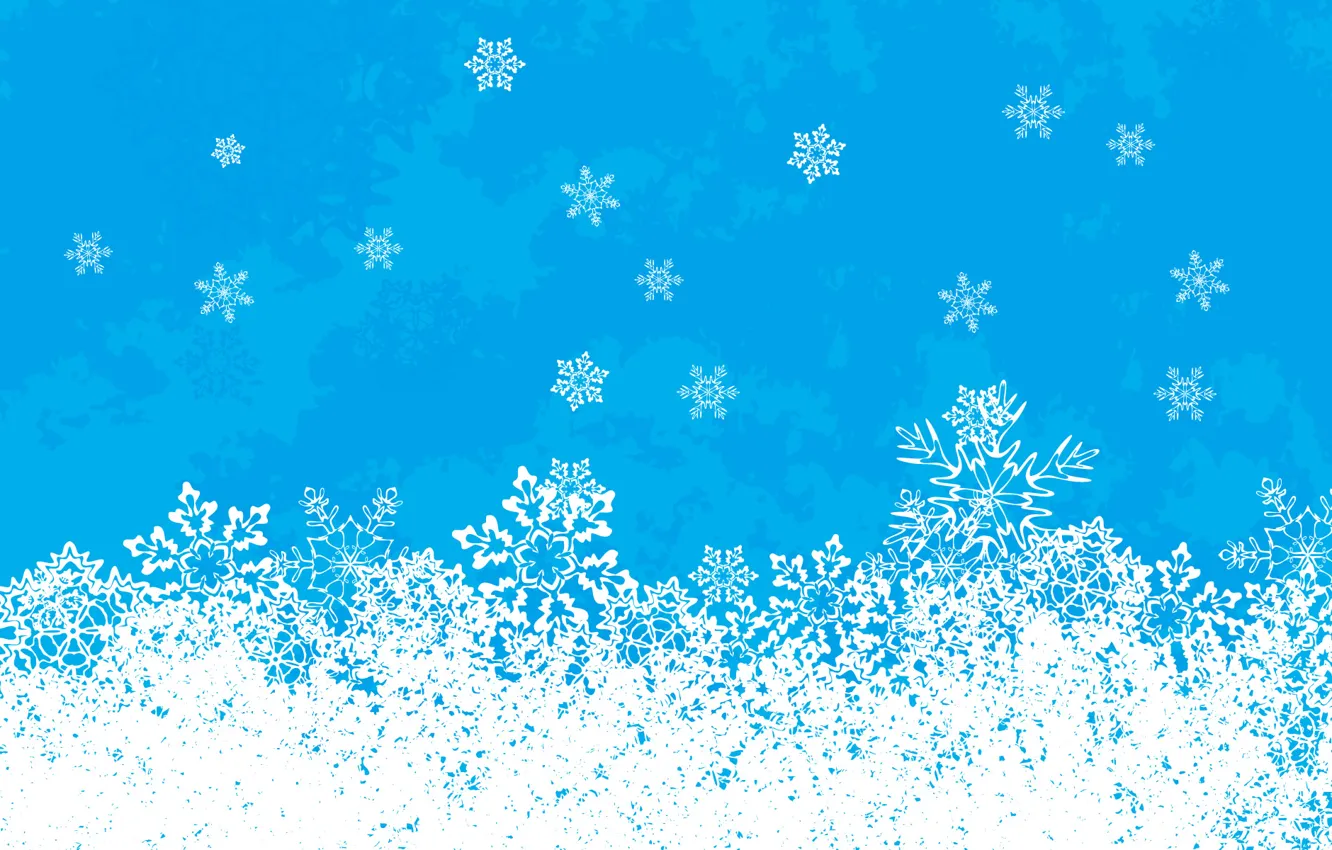 Фото обои белый, снежинки, синий, новый год