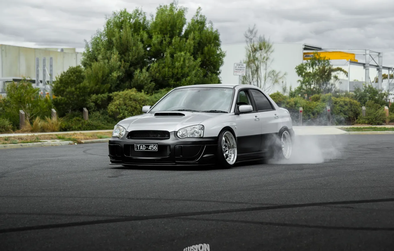 Фото обои turbo, drift, subaru, japan, smoke, wrx, impreza, jdm