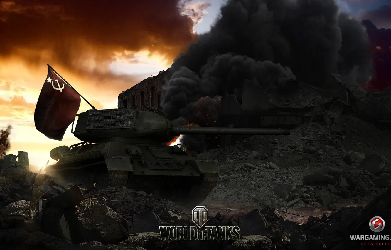 Фото обои флаг, танк, танки, WoT, Мир танков, tank, World of Tanks, tanks