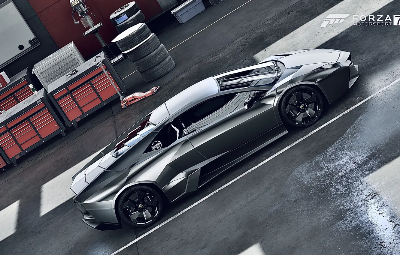Фото обои HDR, Lamborghini, Reventon, game, FM7, UHD, Forza Motorsport 7, XBox One X
