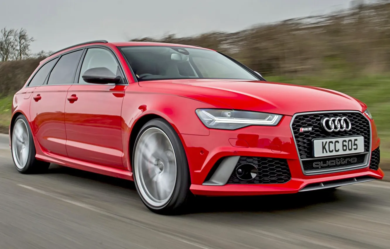 Фото обои Audi, Красный, Performance, Avant, RS6