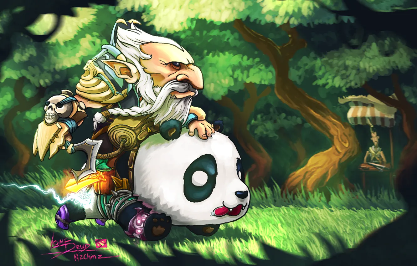 Фото обои Art, Valve, Dota 2, Lone Druid