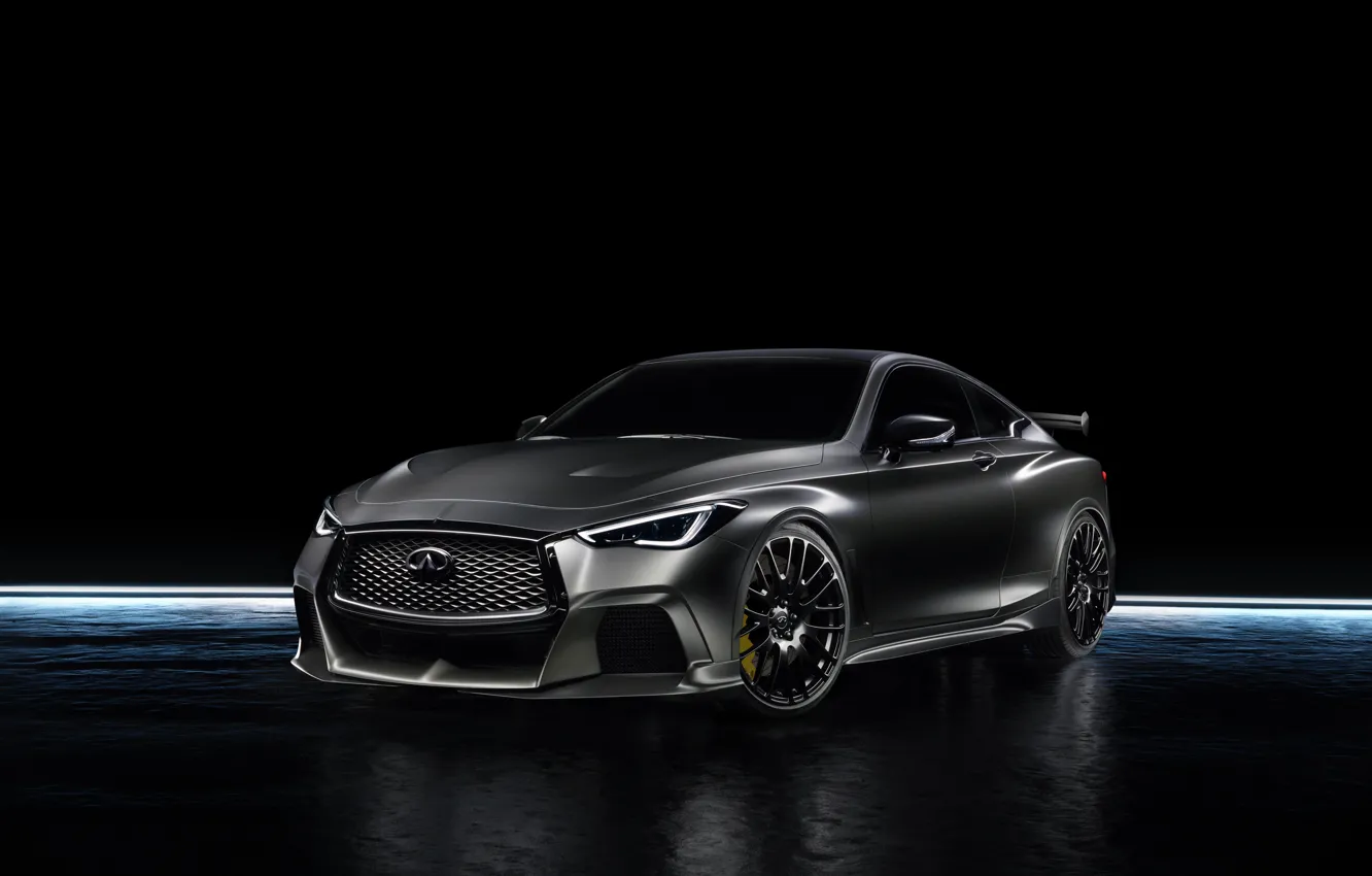 Фото обои Infiniti, черный фон, седан, инфинити, Sedan, Q60