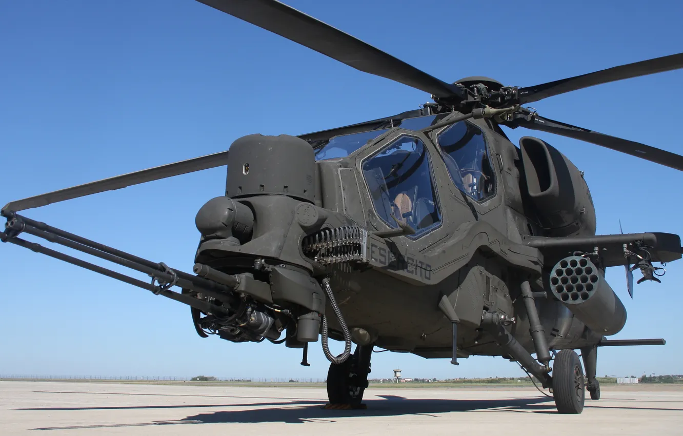 Фото обои кабина, лопасти, Вертолёт, Mangusta, Agusta A129