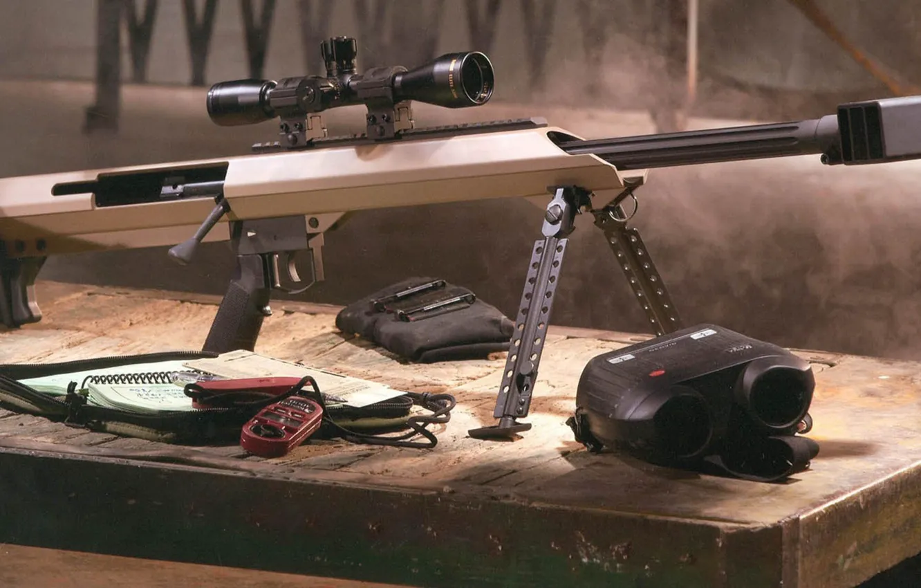 Фото обои Barrett, крупнокалиберная снайперская винтовка, Буллпап, .50 BMG, M99
