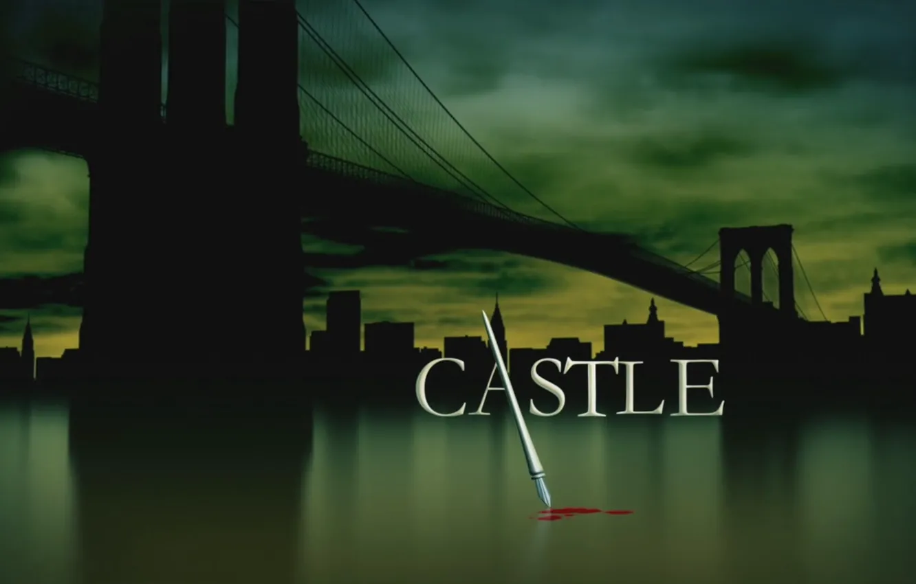 Фото обои мост, пасмурно, bridge, castle, Касл