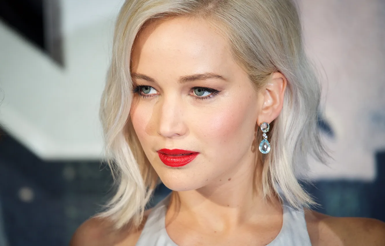 Фото обои портрет, актриса, блондинка, красотка, Jennifer Lawrence, Дженнифер Лоуренс