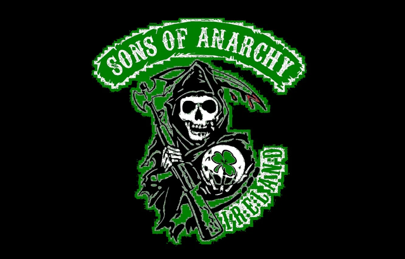 Фото обои клевер, Ireland, Sons of Anarchy, сыны анархии, мото клуб