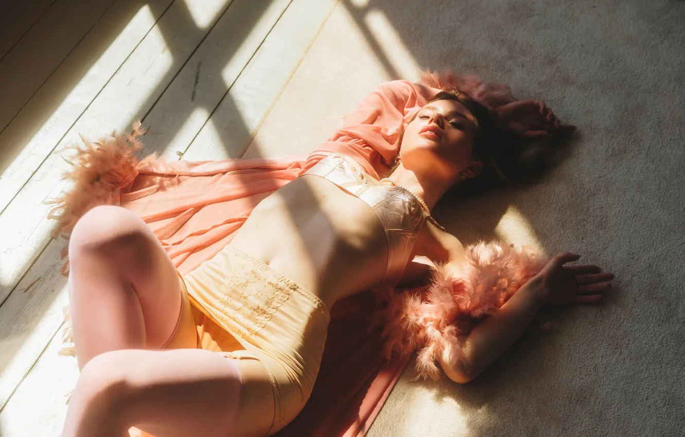 Фото обои животик, фигура, ножки, талия, Alice Li