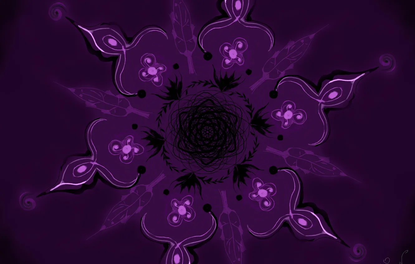 Фото обои цветок, фиолетовый, абстракция, фон, abstract